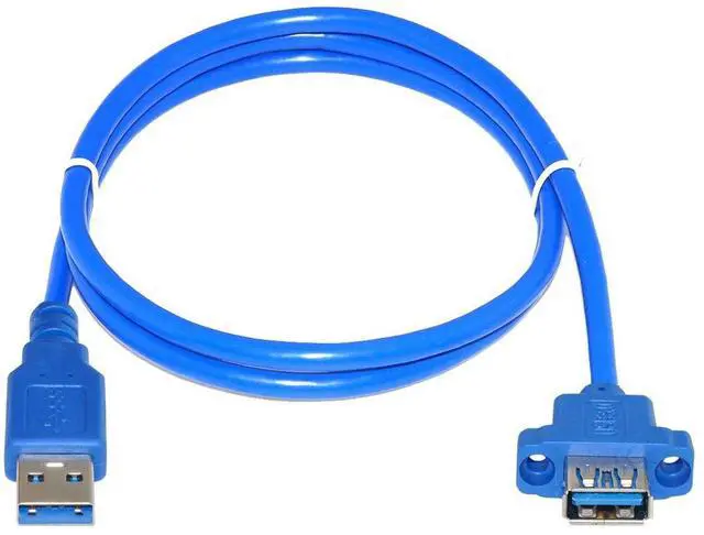 Alt view image 3 of 7 - USB 3.0 Extension Cable,USB 3.0 Type A Male to Female Extension Cable with Panel Mount Screws Holes