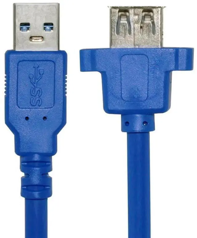 Alt view image 6 of 7 - USB 3.0 Extension Cable,USB 3.0 Type A Male to Female Extension Cable with Panel Mount Screws Holes
