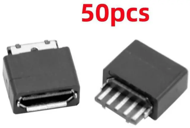 Main image of 50 Pack Micro USB DIY Connector Micro USB Type B 5Pin Female Socket Port Repair Replacement Solder Adapter with PCB Board