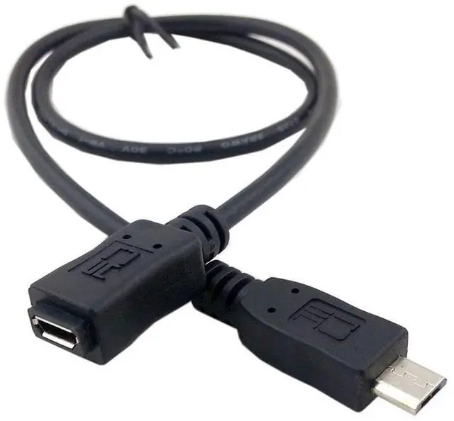 Alt view image 5 of 7 - Micro USB 2.0 Extension Cable,Micro USB 5Pin Male to Female Data Charging Extension Cable for Dash Cam/GPS/Camera 1.64FT/0.5M