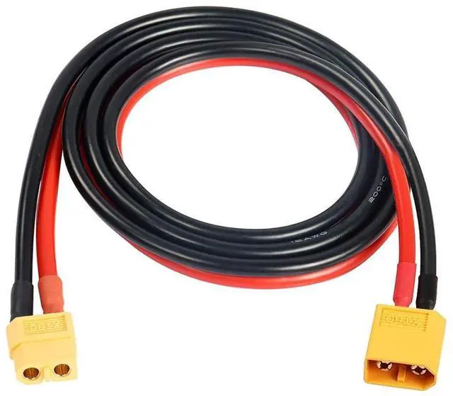 Main image of XT60 Cable XT60 12AWG Male to Female Extension Cable for RC Battery Portable Power Station Solar Panel 0.5M