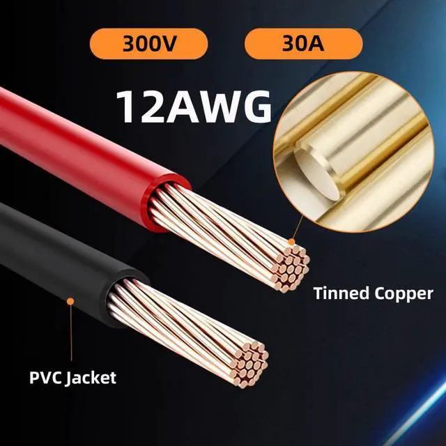 Alt view image 2 of 7 - XT60 Cable XT60 12AWG Female to Female Extension Cable for RC Battery Portable Power Station Solar Panel 0.5M