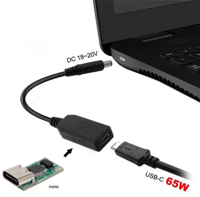 Alt view image 3 of 7 - CY USB 3.1 Type C USB-C to DC 20V 5.5 2.5mm & 2.1mm Power Plug PD Emulator Trigger Cable for Laptop