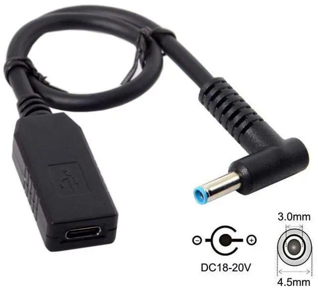 Main image of USB C to DC 20V 4.5x3.0mm Power Plug PD 65W Emulator Trigger Charge Cable for Laptop