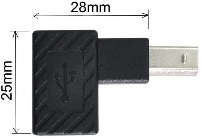 Alt view image 7 of 7 - 4Pcs USB 2.0 B Type Male to Female Extension Adapter Horizontal Vertical Angled 90 Degree for Disk Scanner