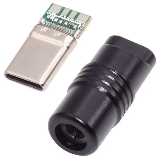 Main image of USB C DIY Connector Aluminum Alloy USB 3.0 Type C Male Plug Port Repair Replacement Solder Adapter for OD 4.0-6.0mm Cable Black