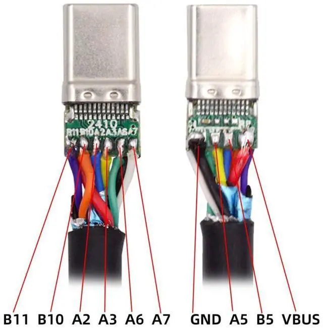 Alt view image 3 of 7 - USB C DIY Connector Aluminum Alloy USB 3.0 Type C Male Plug Port Repair Replacement Solder Adapter for OD 4.0-6.0mm Cable Black