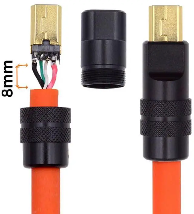 Alt view image 4 of 7 - Mini USB DIY Connector Aluminum Alloy Mini USB 2.0 5Pin Male Plug Port Repair Replacement Solder Adapter for OD 4.0-6.0mm Cable