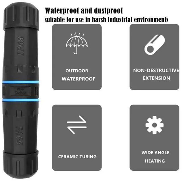 Alt view image 4 of 7 - RJ45 Waterproof Coupler,IP68 CAT6 RJ45 Female to Female Outdoor Ethernet Cable Extension Waterproof Adapter