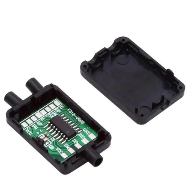 Alt view image 7 of 7 - 2 Pack USB 2.0 HUB 1 to 2 Splitter DIY Solder Cable Adapter for Strain Relief OD 3.0mm Cable