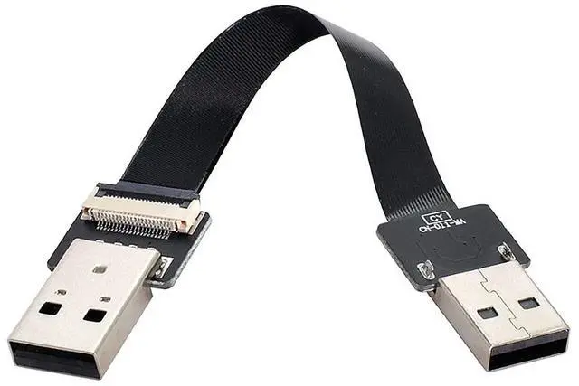 Alt view image 4 of 6 - USB 2.0 Flat Cable USB 2.0 Male to Male Data Transfer Charging Ribbon Flex Extension Cable Adapter 2.0M