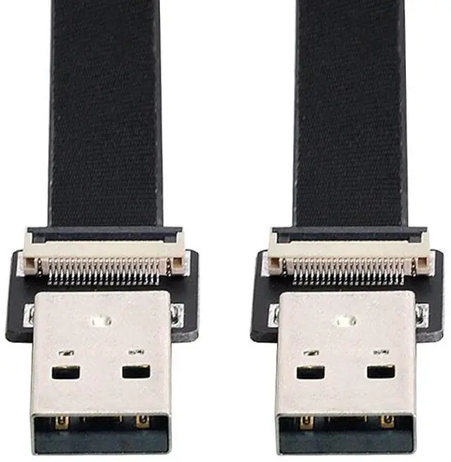 Alt view image 6 of 6 - USB 2.0 Flat Cable USB 2.0 Male to Male Data Transfer Charging Ribbon Flex Extension Cable Adapter 2.0M