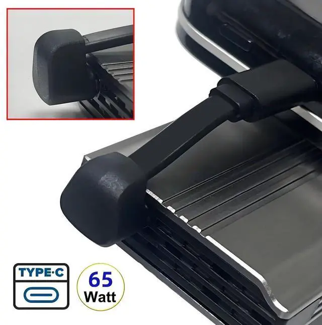 Alt view image 3 of 7 - 2.5 Inch USB C Short Flat Cable,USB 2.0 Type C Male to Female 180 Degree Angled PD 65W Fast Charge Data Extension Cable 64MM