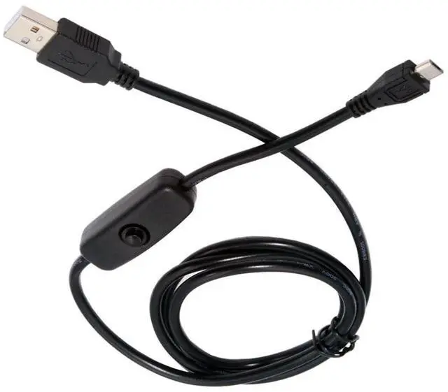 Main image of USB Power Switch Extension Cable USB 2.0 Male to Micro USB Male with On/Off Power Switch Button DC 5V Power Extension Cable 1.5M