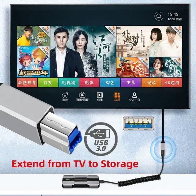 Alt view image 5 of 7 - USB 3.0 Coiled Cable,USB 3.0 A Male to B Male High Speed Data Transfer Charging Cable 3.28FT for Phone/Laptop/USB Flash Drive