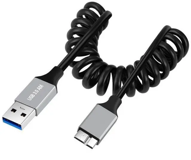 Main image of USB 3.0 Coiled Cable,USB 3.0 Male to Micro USB 3.0 Male High Speed Data Transfer Charging Cable 3.28FT for Phone/Laptop/USB Flash Drive