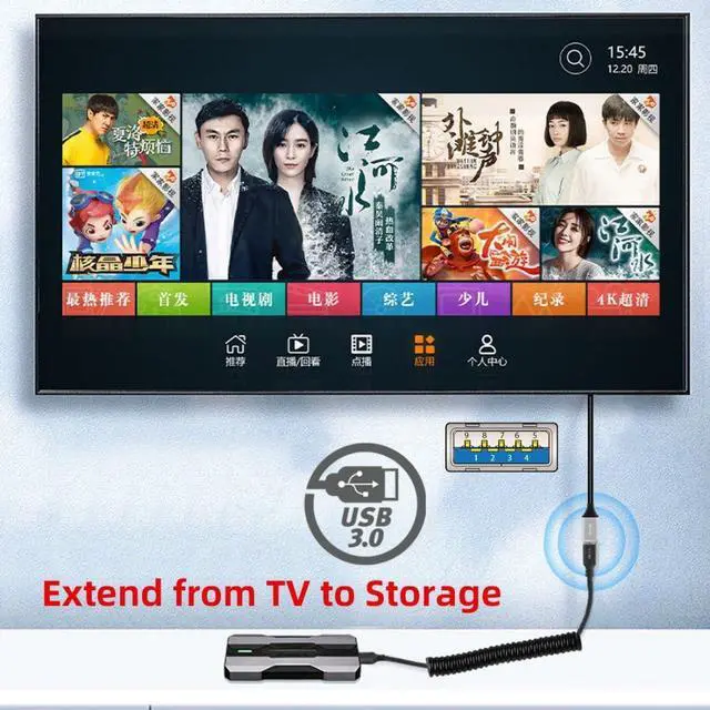 Alt view image 4 of 7 - USB 3.0 Coiled Cable,USB 3.0 Male to Male High Speed Data Transfer Charging Cable 3.28FT for Phone/Laptop/USB Flash Drive