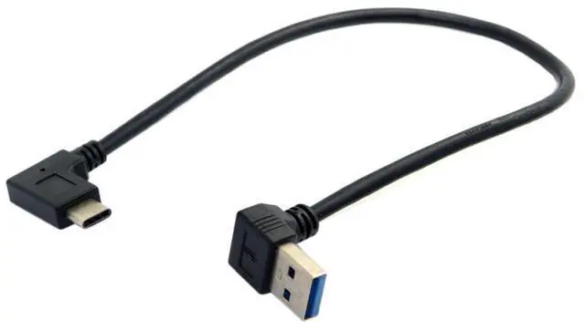 Main image of USB 3.0 to USB C 90 Degree Down Angled Data Extension Cable for Tablet Mobile Phone Hard Disk Drive 30cm