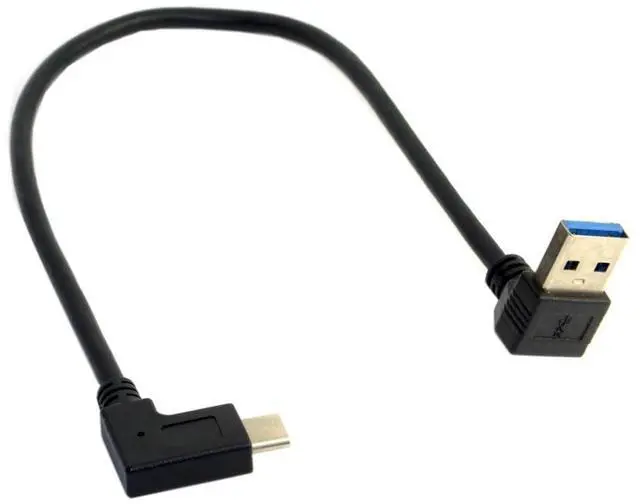 Alt view image 6 of 7 - USB 3.0 to USB C 90 Degree Down Angled Data Extension Cable for Tablet Mobile Phone Hard Disk Drive 30cm