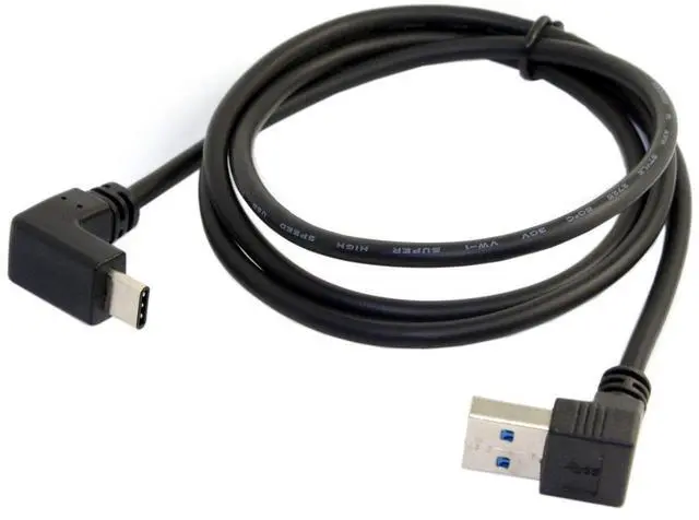 Main image of USB C to USB 3.0 90 Degree UP Angled Data Extension Cable for Tablet Mobile Phone Hard Disk Drive