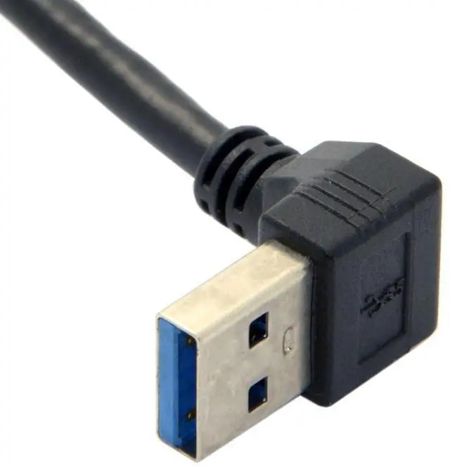 Alt view image 7 of 7 - USB 3.0 to USB C 90 Degree Down Angled Data Extension Cable for Tablet Mobile Phone Hard Disk Drive 30cm