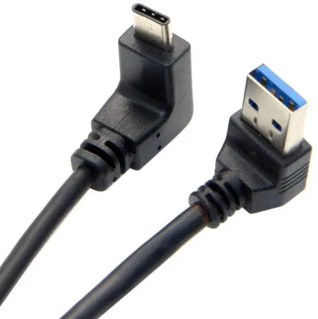 Alt view image 6 of 7 - USB C to USB 3.0 90 Degree UP Angled Data Extension Cable for Tablet Mobile Phone Hard Disk Drive