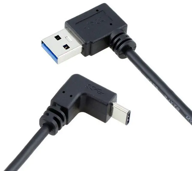 Alt view image 6 of 7 - USB C to USB 3.0 90 Degree Left Angled Data Extension Cable for Tablet Mobile Phone Hard Disk Drive