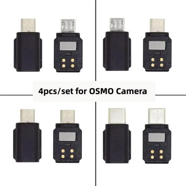 Alt view image 7 of 7 - 4 Pack USB C & Micro USB to OSMO Pocket1/2 Connector Adapter Handheld Gimbal Camera Accessories