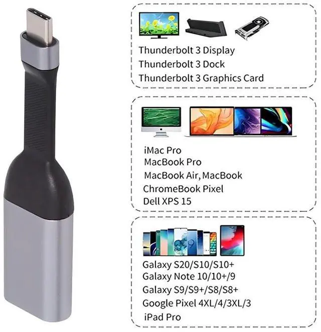 Alt view image 6 of 7 - USB C to Mini Displayport Short Cable Support 4K@60HZ 1440P@60HZ 1080P@60HZ Compatible with Thunderbolt3/4