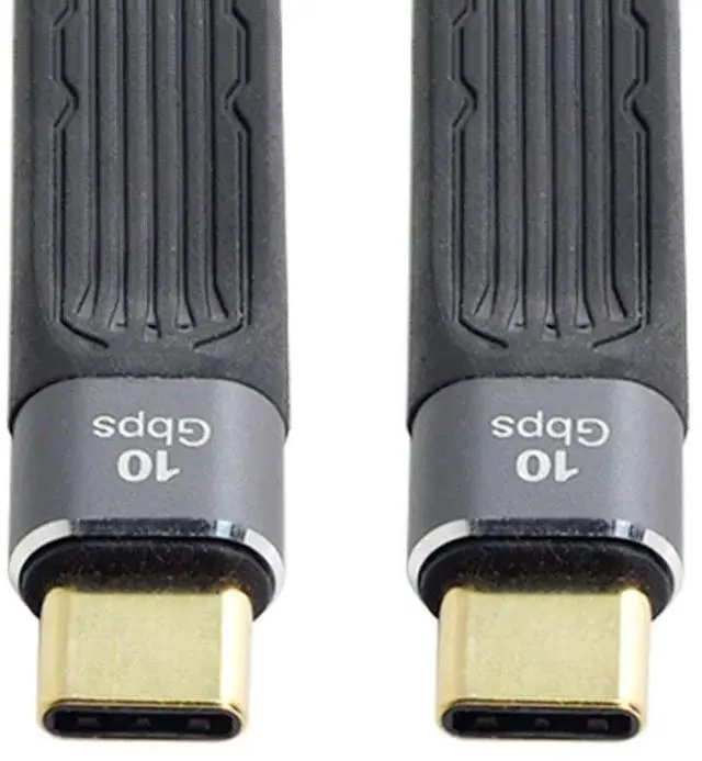 Main image of USB-C Type-C Male to USB-C Male USB 3.1 10Gbps 65W 3A Flat Slim FPC Data Cable for Laptop & Phone 13cm