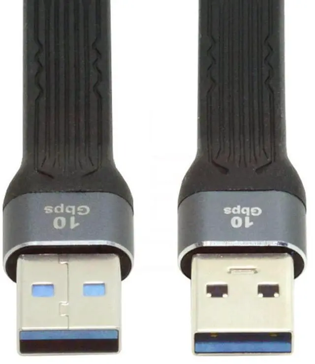 Main image of USB 3.0 Short Cable,USB 3.1 3.0 Type A Male to Male Extension Flat Slim FPC Data Cable 13cm 10Gbps for Laptop & Desktop