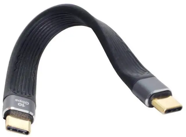 Alt view image 7 of 7 - USB-C Type-C Male to USB-C Male USB 3.1 10Gbps 65W 3A Flat Slim FPC Data Cable for Laptop & Phone 13cm