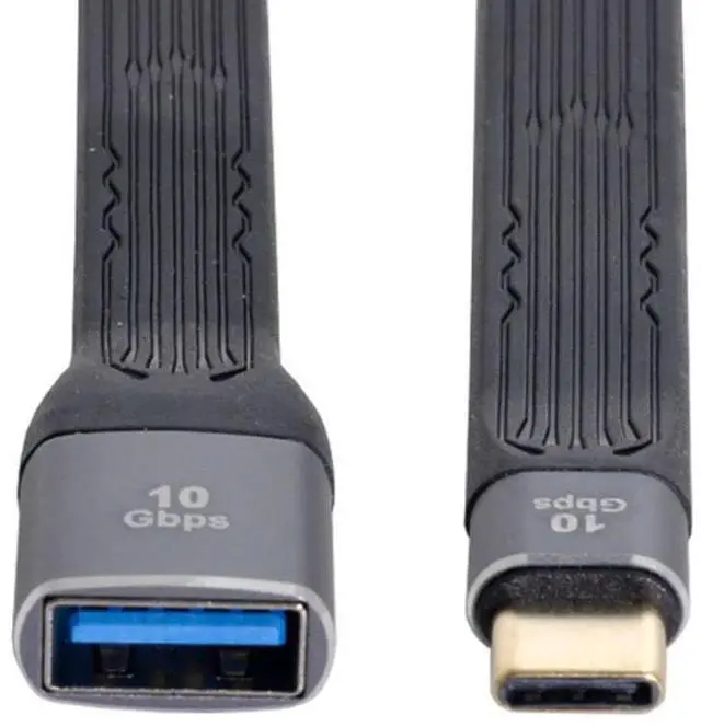 Main image of USB 3.0 Type A Female to USB-C USB 3.1 Type C Male Host OTG Flat Slim FPC Data Cable for Laptop & Phone