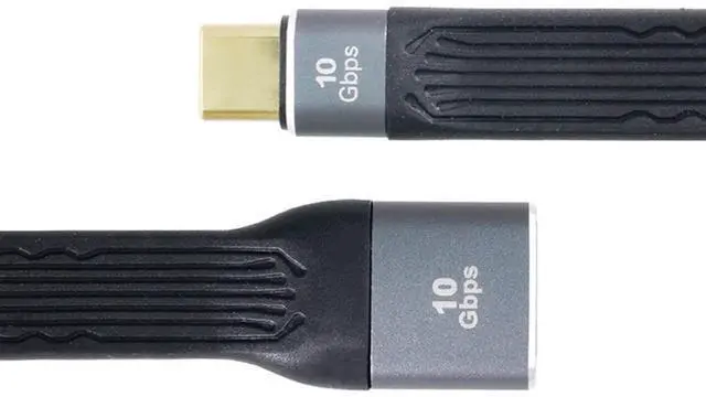 Alt view image 6 of 7 - USB 3.0 Type A Female to USB-C USB 3.1 Type C Male Host OTG Flat Slim FPC Data Cable for Laptop & Phone