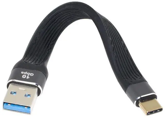 Alt view image 7 of 7 - USB 3.0 Type A Male to USB-C USB 3.1 Type C Male Host 10Gbps Flat Slim FPC Data Cable for Laptop & Phone