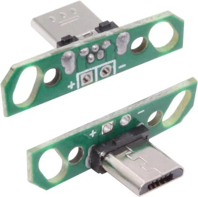 Alt view image 7 of 7 - 5 Pack USB 2.0 DIY Connector,Micro USB 2Pin Male Plug Port Repair Replacement Solder Adapter
