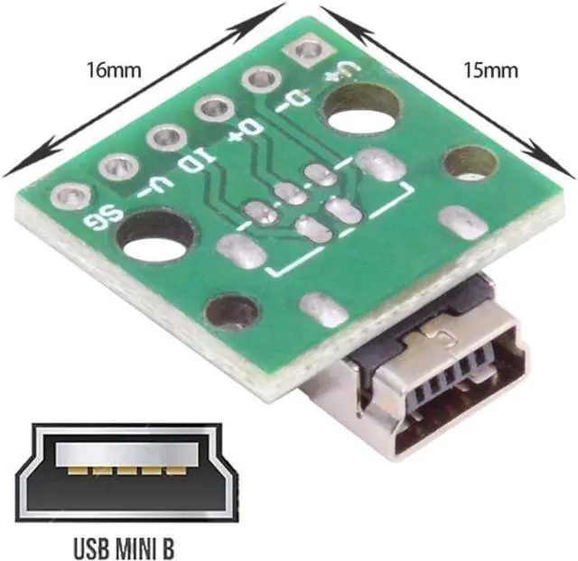 Alt view image 5 of 7 - 5 Pack USB 2.0 DIY Connector,Mini USB 6Pin Female Socket Port Repair Replacement Solder Adapter