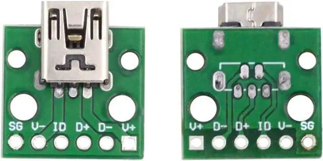 Alt view image 7 of 7 - 5 Pack USB 2.0 DIY Connector,Mini USB 6Pin Female Socket Port Repair Replacement Solder Adapter