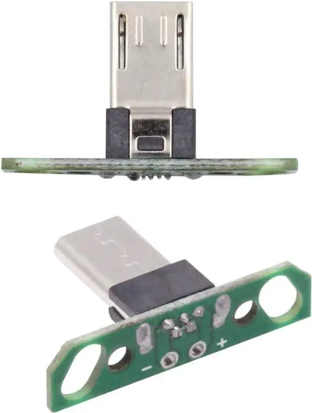Alt view image 6 of 7 - 5 Pack USB 2.0 DIY Connector,Long Micro USB 2Pin Male Plug Port Repair Replacement Solder Adapter
