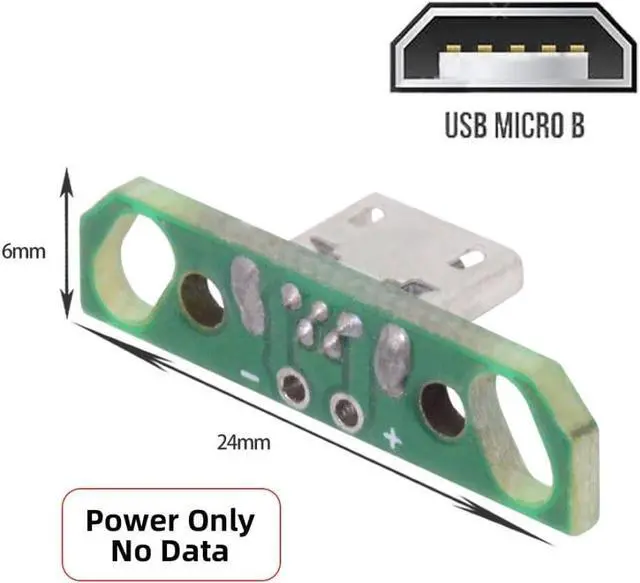 Alt view image 3 of 7 - 5 Pack USB 2.0 DIY Connector,Micro USB 2Pin Female Socket Port Repair Replacement Solder Adapter