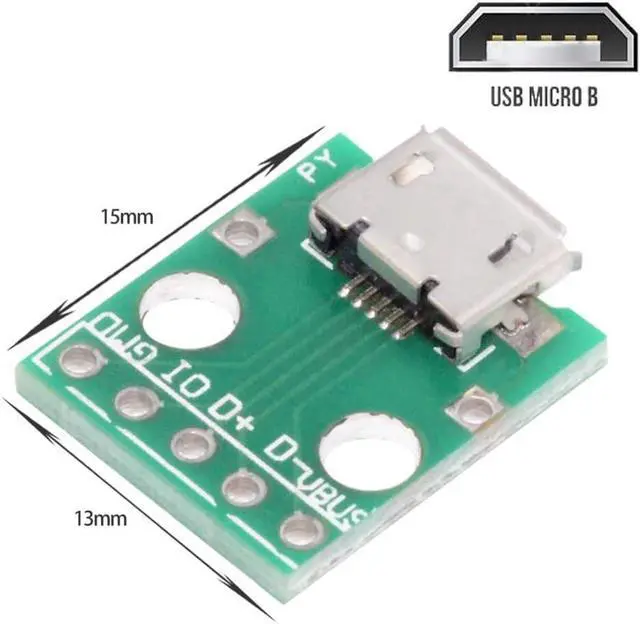 Alt view image 5 of 7 - 5 Pack USB 2.0 DIY Connector,Micro USB 6Pin Female Socket Port Repair Replacement Solder Adapter with Flange