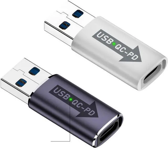 Main image of USB 3.0 QC Power to PD USB C Device 5Gbps Data Power Adapter for Laptop Tablet Phone 2Pcs/Set