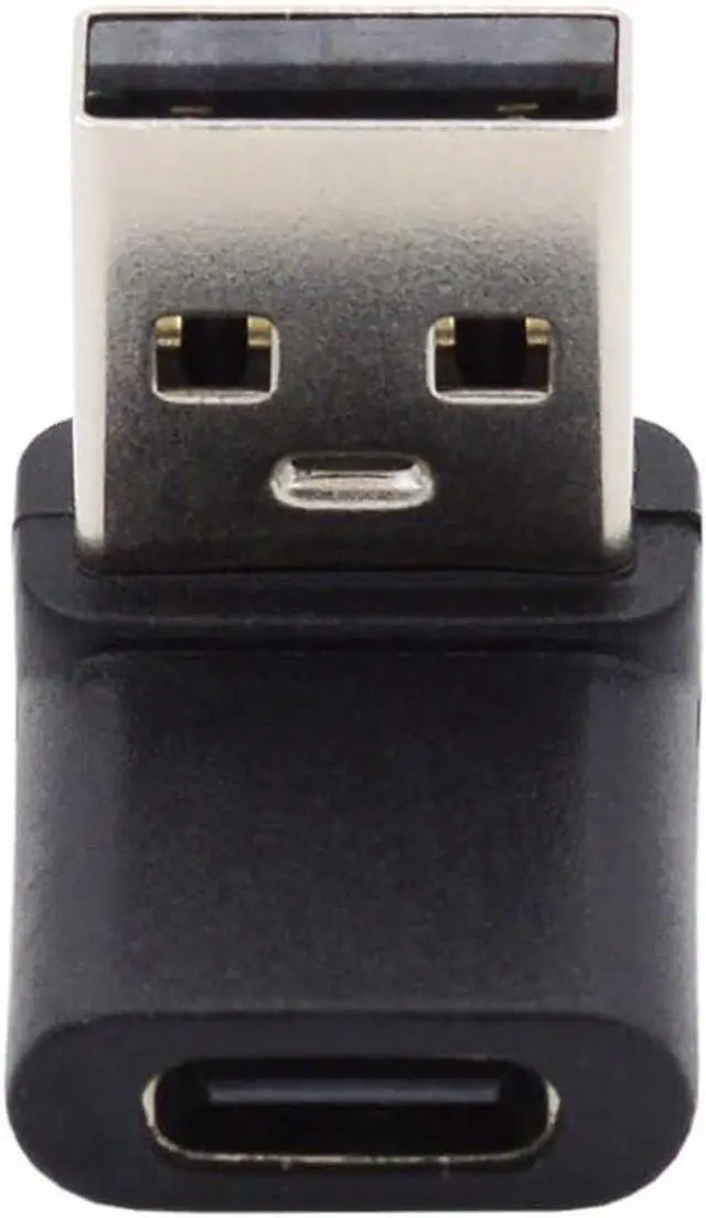 Alt view image 5 of 6 - CY USB C to USB Adapter,USB Type C Female to Type A Male Data Adapter 90 Degree UP Angled for Laptop Desktop