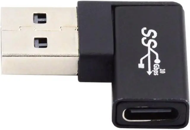 Alt view image 6 of 6 - USB C to USB 3.0 Connector Flat 90 Degree Right Angled Data Adapter
