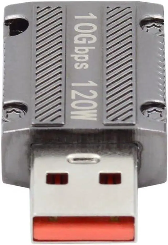 Alt view image 7 of 7 - Type-C USB C to USB 3.0 Connector 10Gbps Data 120W Power Adapter Alloy Shell Mecha Cyberpunk Style