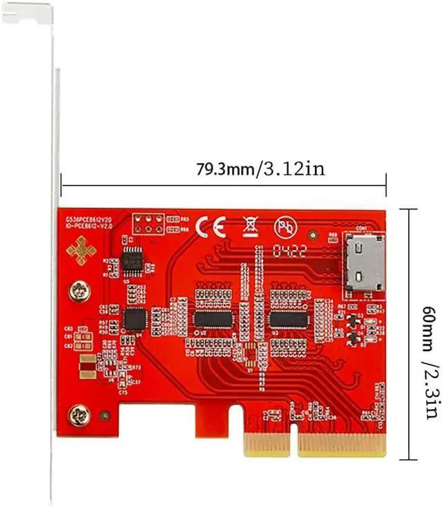 Alt view image 6 of 6 - PCIe 4.0 x4 to U.2 Expansion Card with Cable  Oculink SFF-8612 to SFF-8639 NVMe SSD Adapter, Gen4 16GT/s High-Speed Data Transfer for Server, Desktop, and Workstation