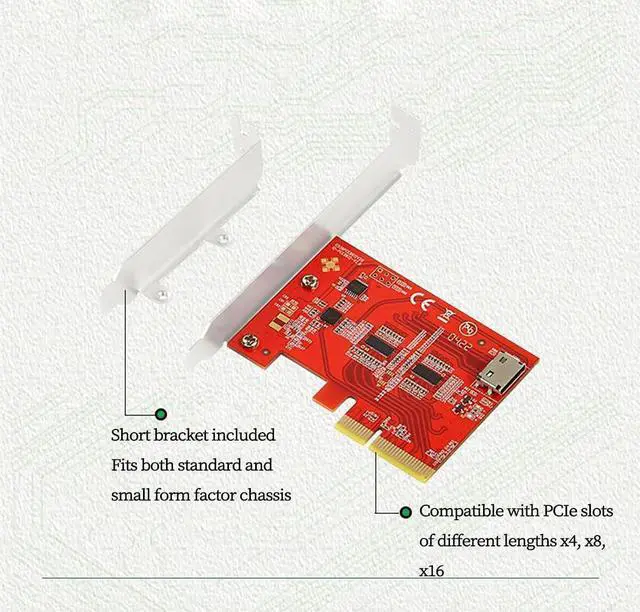 Alt view image 5 of 6 - PCIe 4.0 x4 to U.2 Expansion Card with Cable  Oculink SFF-8612 to SFF-8639 NVMe SSD Adapter, Gen4 16GT/s High-Speed Data Transfer for Server, Desktop, and Workstation