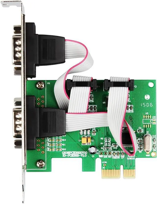 Alt view image 5 of 5 - PCIe X1 to Dual RS232 Serial Port Card, IO-PCE382-2S High-Speed 2-Port DB9 RS232 Expansion Adapter, Compatible with Industrial PC, and Data Acquisition Systems (Card with Short Metal Plate)