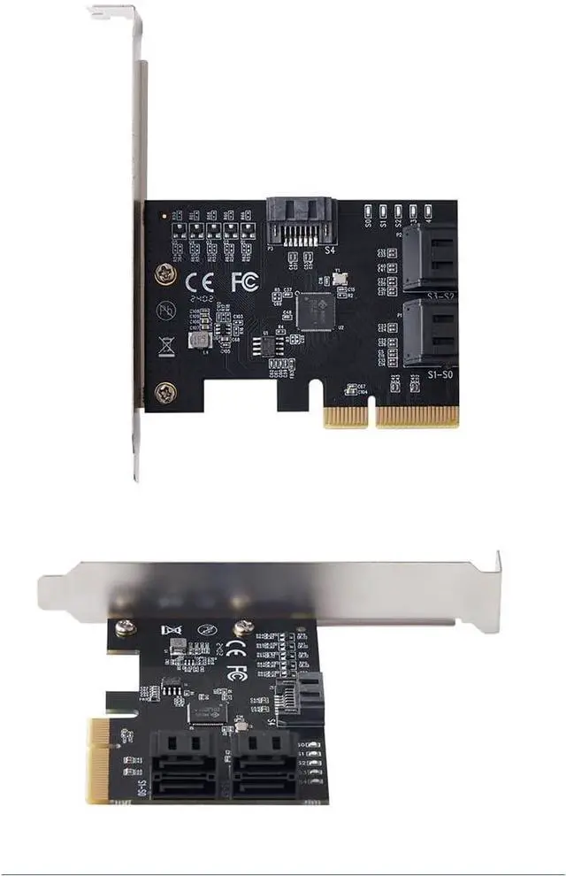 Alt view image 7 of 7 - PCIe x4 to 5-Port SATA3.0 6Gbps Expansion Card IO-PCE585S-5IPCIe 3.0 SATA Controller Adapter Supports Bootable System, Compatible with Desktop, Server, Industrial PC, DVR/NVR Systems