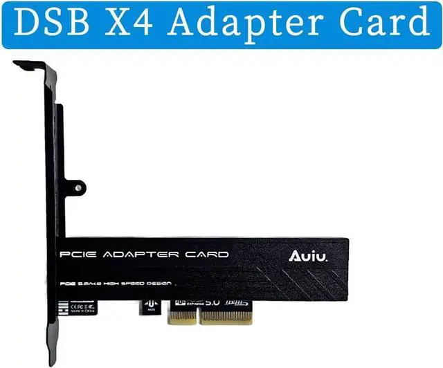 Alt view image 3 of 4 - PCIe 5.0 X4 M.2 NVMe SSD Expansion Card for 1U Host, 128Gbps High Speed Adapter with Aluminum Alloy Heatsink, Gold-Plated PCB, Compatible with PCIe 4.0/3.0 Motherboards AU-DSBX4